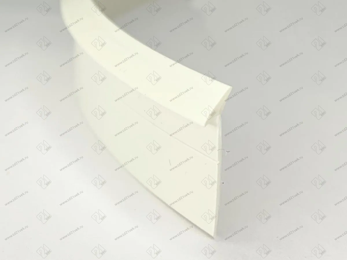 Уплотнительный гибкий плинтус для столешницы Аврора 7мм, 1 бобина 5м, белый 1