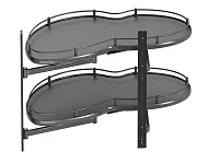 S-3103-A Волшебный угол "Лепесток" в базу 400 мм, Starax, (800х400х600 мм), левый, антрацит