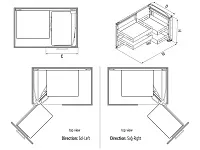 S-3001-UB-A  Волшебный угол Starax Unique Box 2-х.ярусный, шир. 450 (860-965х530х530 мм), левый, антрацит