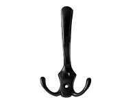 Крючок гладкий 3-хрожковый большой, (черный матовый)