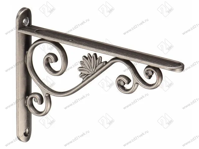 MF-160 BAZ  Кронштейн полки (200х23х150 мм.)  черненый старинный цинк<10> 1