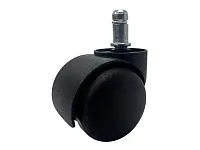 Опора колесная 413, на штифте d11мм, d50 мм, h80 мм, нагрузка 30 кг, черный