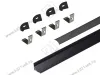 17.800.00.396 / 19.143.39.334 Профиль алюминиевый КСС 1616W накладной 2 м (ЧЕРНЫЙ), 4 кл + 4 загл с отверстием чёрные превью 1