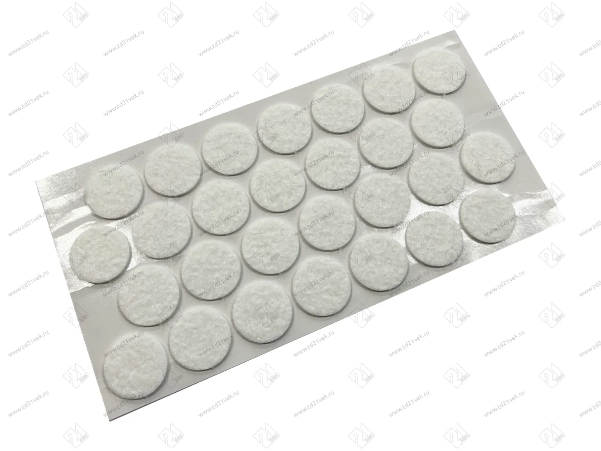 Подпятник фетровый Pacific PC 6128 WH d=28 мм белый (на листе-28) <50/600> 1