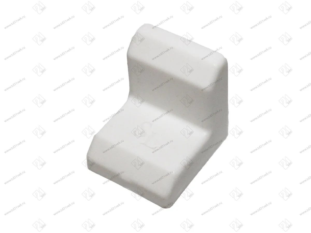 Уголок крепежный 21*21 мм с крышкой, 029.14 белый <250/2000> 1