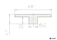Заглушка эксцентрика, серая матовая, 1 упак.=1000 шт.