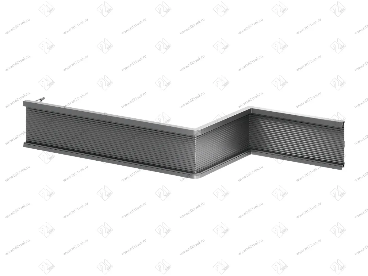 Цоколь с подсветкой 3м, алюминий матовый, H100/4000К, рефленый, комплект: LED лента SMD+рассеиватель+коннектор 2