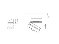 Датчик движения  и управления цветом/яркостью света d45х40 мм, (дист.сигнала 1-3м) черный