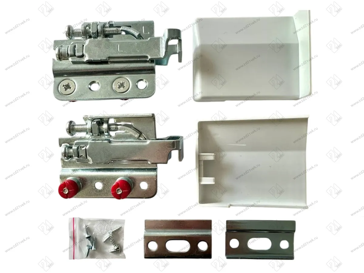 Навес усиленный до 140 кг (1 компл.= 2 навеса, 2 площадки, 2 заглушки белые, саморезы), P1801 1