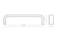 Ручка-скоба 160мм (L167мм) черный матовый