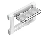 S-6726-W Вешалка для галстуков и ремней с органайзером, Starax, (400х475х290 мм), левая, белая