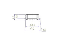 Заглушка для технологических отверстий, D10 мм, черная матовая