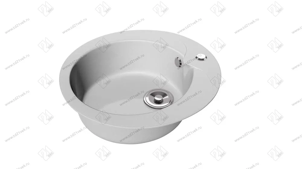 Мойка каменная Капелла d=470/380мм, глубина-165мм (Слоновая кость)    глянец GPRY 1 1