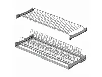 S-5160-C-16-1 Сушилка для посуды с поддоном, 700 мм, для 16 ДСП, Starax, 668х295-345 мм, хром (комплект посудосушителей)