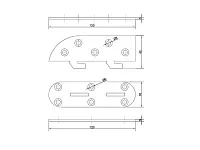 Стяжка кроватная, цинк левая <100>