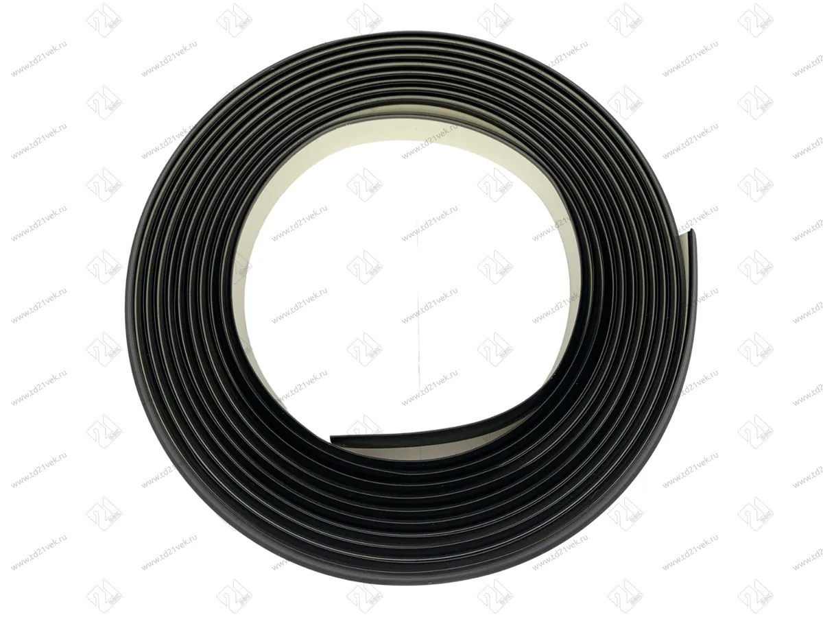 Уплотнительный гибкий плинтус для столешницы Аврора 7мм, 1 бобина 5м, чёрный 2
