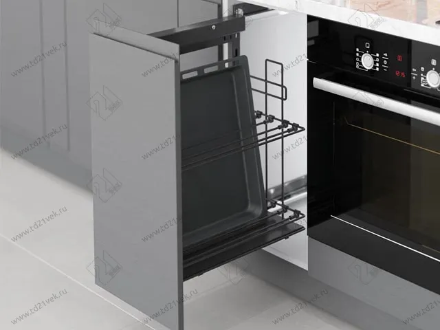 S-2899-A Выдвижная система для противней в базу 250 мм, Starax, (215х475х640) правая, антрацит 1