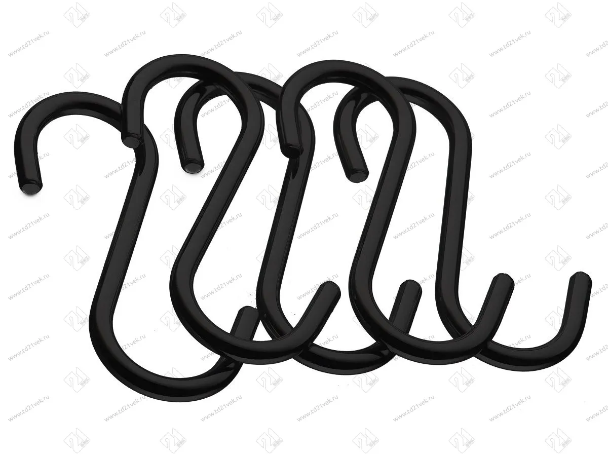 LE 311C BL Комплект крючков малых из 5 шт., Д70 Ш40 В20, черный матовый <50/200> 1