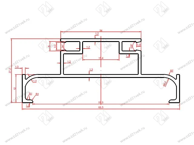 Н-образный профиль L=4500 (7420) (белый матовый) <10> 2