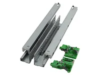 Направляющие 500мм скрытого монтажа полного выдвижения, 3D крепления, нагрузка-35кг, c доводчиком