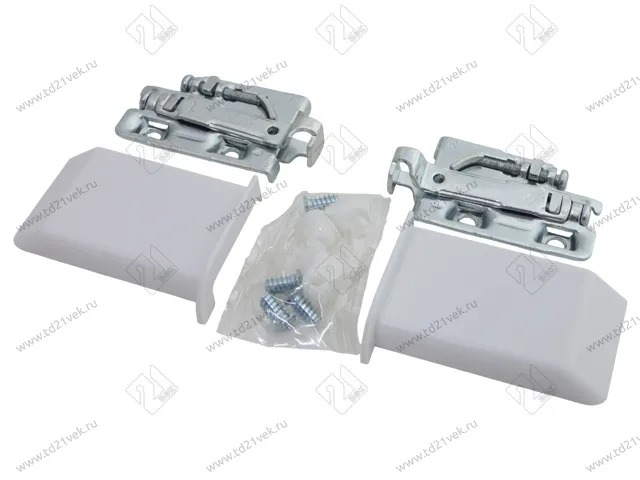 Навес мебельный регулируемый, сталь, комплект R+L, с белой пластиковой заглушкой и кт. крепежа 2