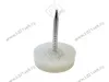 Подпятник с гвоздем d16хh20мм, базовый, гвоздь-1,3мм, белый превью 1