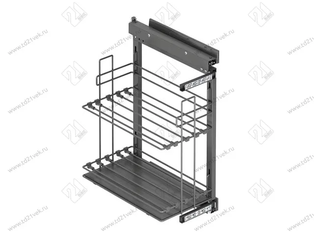 S-2898-A Выдвижная система для противней в базу 250 мм, Starax, (215х475х640) левая, антрацит 2