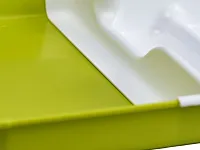 Лоток для столовых приборов раздвижной, 368х310-520 мм, белый/салатовый