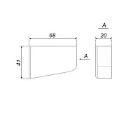 CHP01/W/L Заглушка для навеса CH01 левая, белый <50>