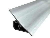 Плинтус для столешницы гибкий, алюминий, 3 метра, Аврора 23, в комплекте заглушки и уголки