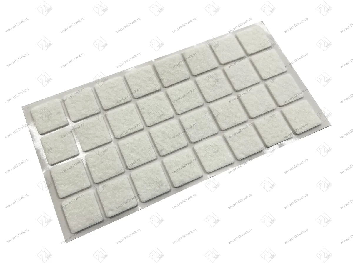 Подпятник фетровый Pacific PC 6025 WH  25*25 мм белый  (на листе-32) <50/600> 1