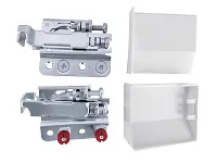 Навес усиленный до 140 кг (1 компл.= 2 навеса, 2 площадки, 2 заглушки белые, саморезы), P1801