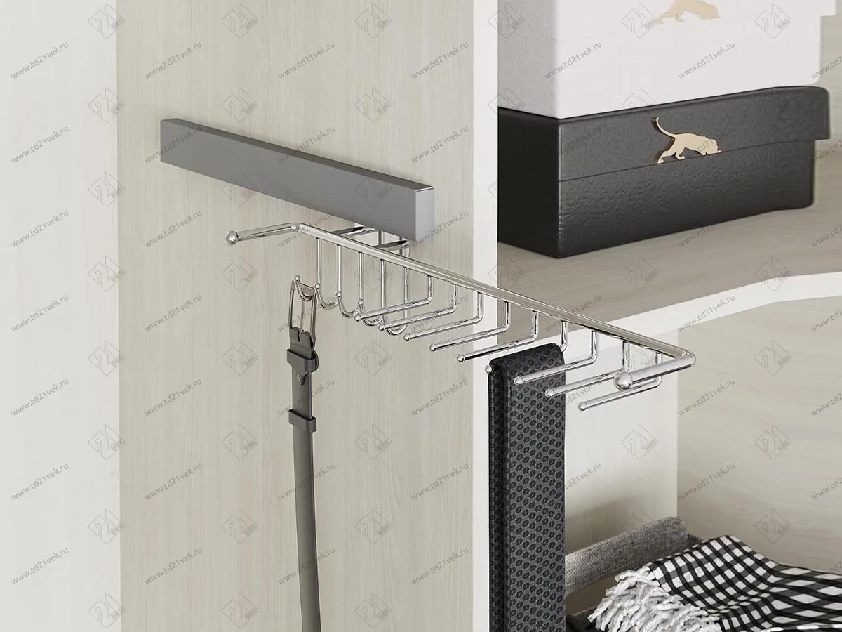 S-6057-C Вешалка для галстуков и ремней Starax, (120х460х110 мм), правая 1