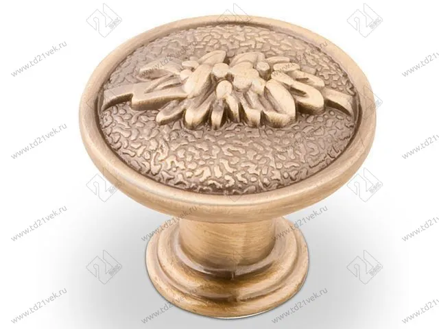 RK-001 AB Ручка-кнопка, 28 мм,  античная бронза <100/500> 1