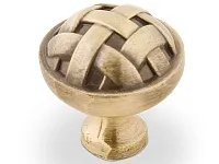 RK-05-27 BA Ручка-кнопка, диам. 27 мм, бронза <100/500>