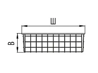 Корзина сетчатая 120*450*450 мм, метал.cеребристый <4>