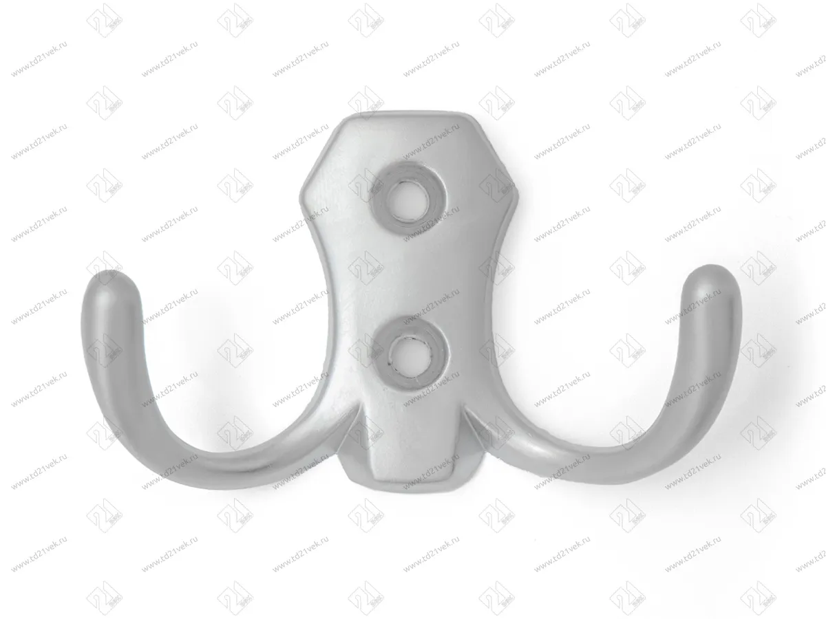 HK.002.SC Крючок двухрожковый мат. хром <70/420> 1