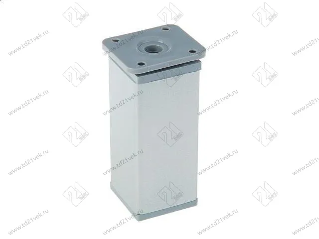 Опора квадратная регулируемая ОРК-100К 40*40мм пластик мат.хром <100> 1