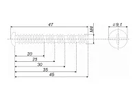MT02/08/M4*45Zn/0 Винт M4*45 универсальный <5000>
