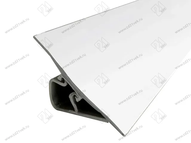 Плинтус для столешницы гибкий, белый матовый, 3 метра, Аврора 23, в комплекте заглушки и уголки 1