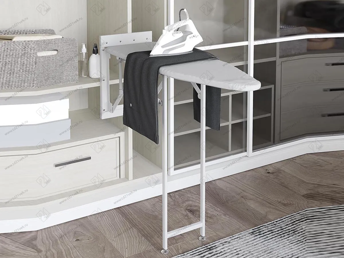 S-6611-W  Встроенная гладильная доска, Starax, (150х340х1480 мм), белая 1