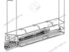 S-2606-C Бутылочница 150, Starax, 45 градусов, 2-х ярусная, направляющие Blum Tandem, (106х465х495 мм), полное выдвижение, левая, хром превью 6