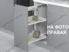 S-2792-US-W Бутылочница 350, Starax, 2-х ярусная, направляющие Blum Tandem, (305х470х635 мм), с доводчиком, полное выдвижение, правая, белая превью 1