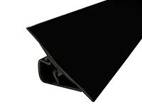Плинтус для столешницы гибкий, черный матовый, 3 метра, Аврора 23, в комплекте заглушки и уголки