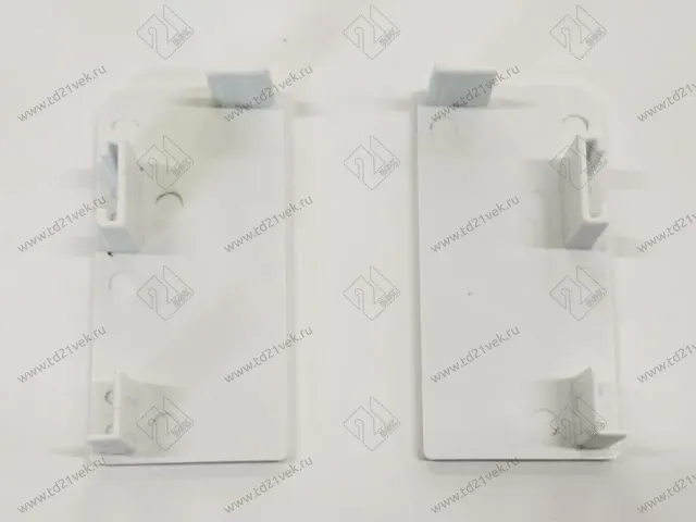 Г-образный комплект закрытых заглушек (2 шт.) №1 белый <10> 2