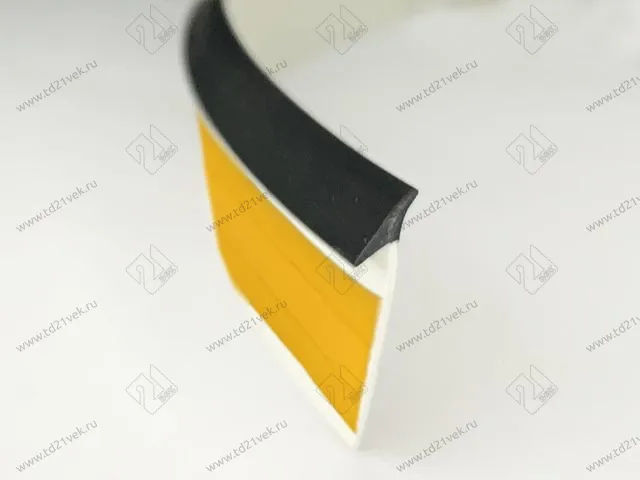 Уплотнительный гибкий плинтус для столешницы Аврора 7мм со скотчем, 1 бобина 5м, черный 1