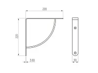 Кронштейн матовый хром, сталь, выпуклый SH-018-05 <20>