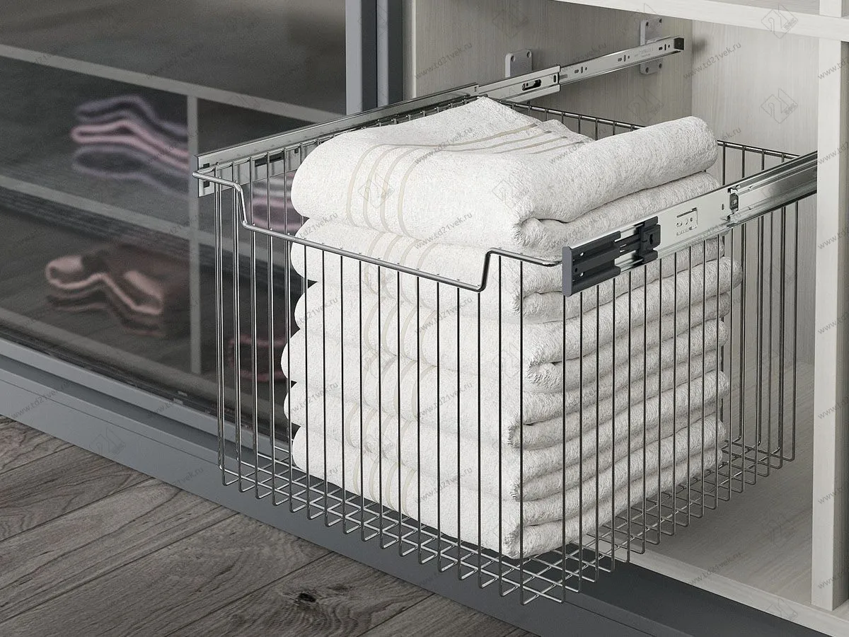 S-6361-C Выдвижная корзина в базу 400 мм, Starax, (355-375x465x360 мм), хром 1