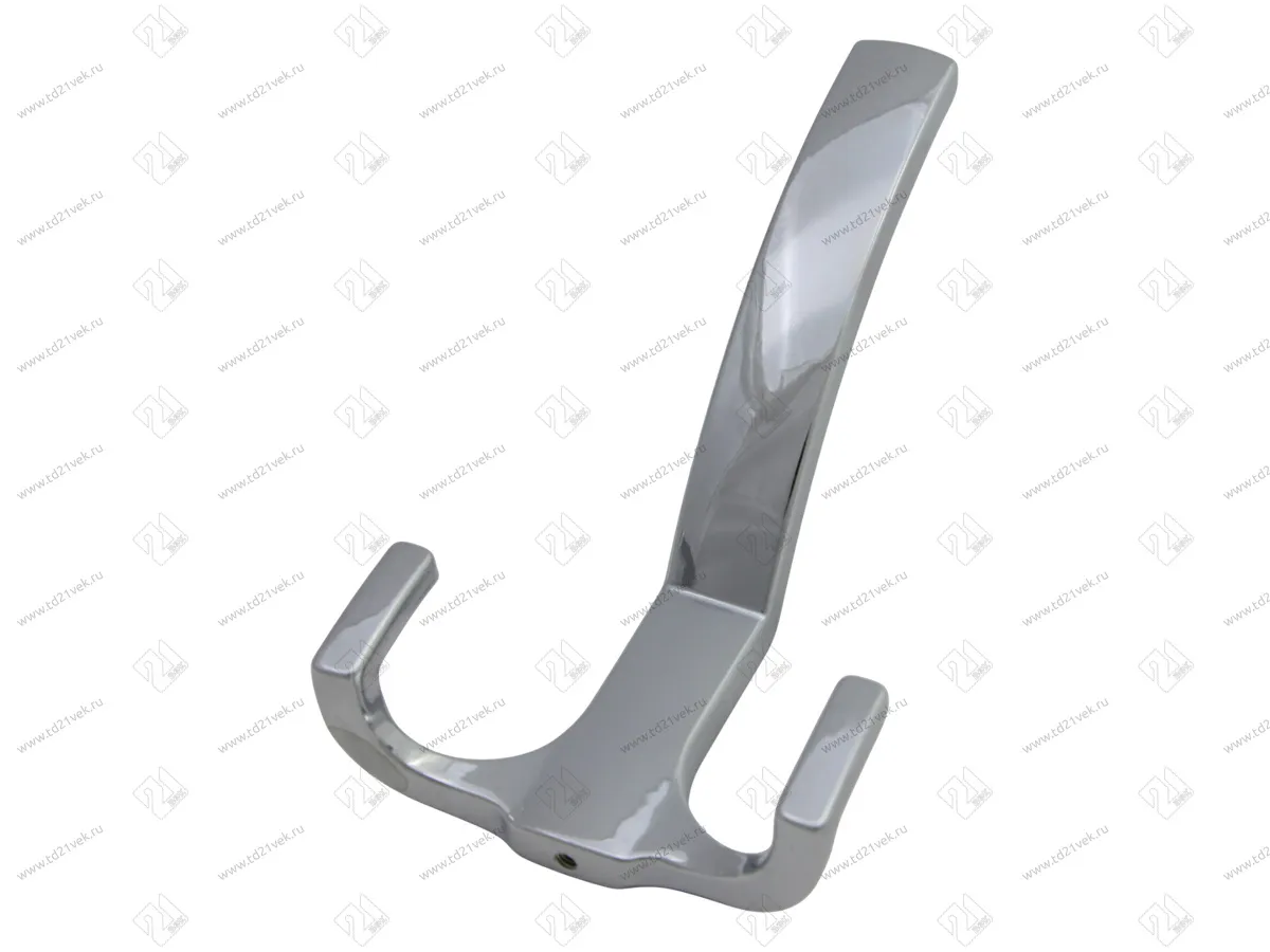 Крючок трехрожковый, хром, V LORD, в комплекте: саморез 2 шт., крепёжная планка, ключ 1