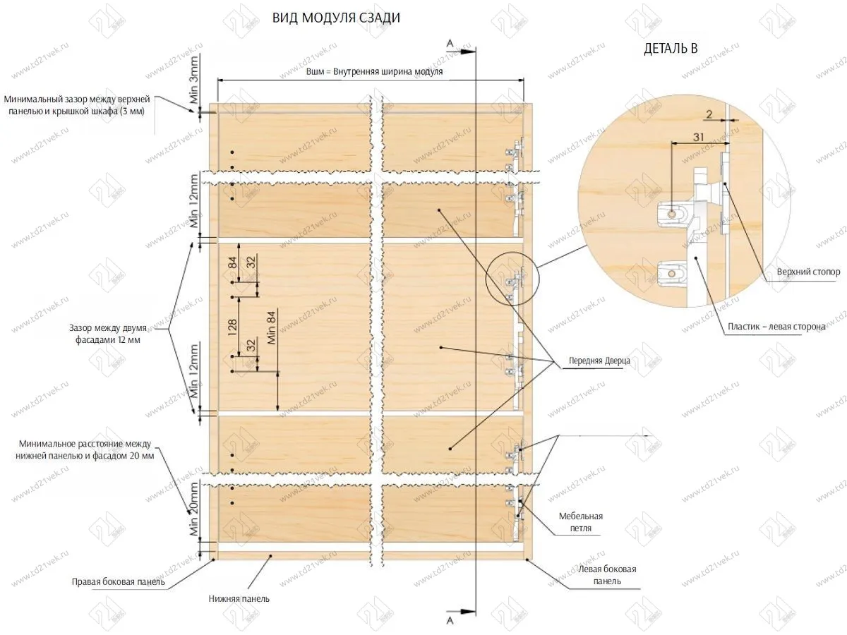 107-01-09-302 Механизм для обувниц Mesan, односекционный с дюбелями, пластик, белый <40> 6